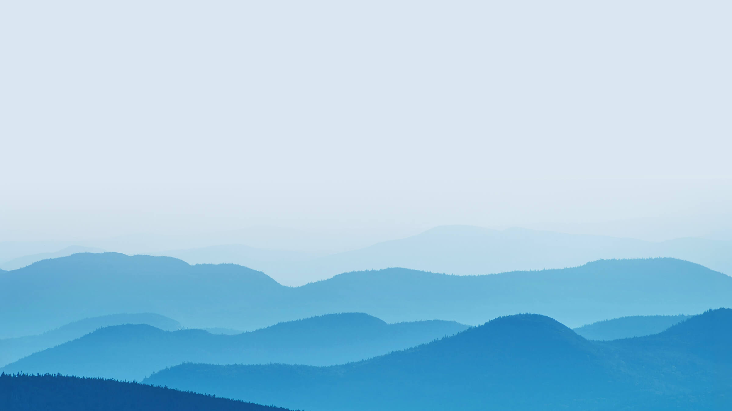Blue layered mountain landscape
