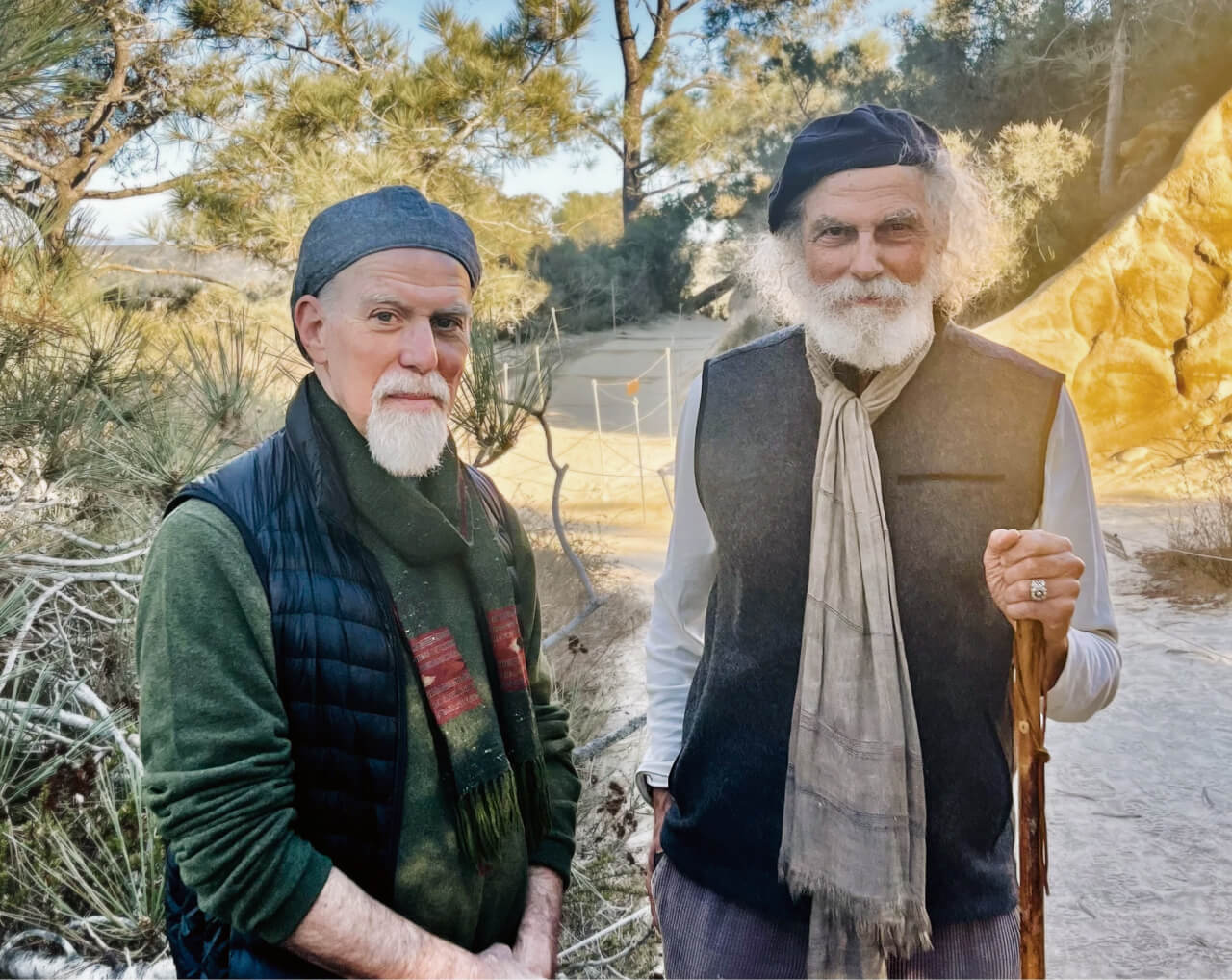 Z’ev Rosenberg and Stephen Cowan standing outdoors